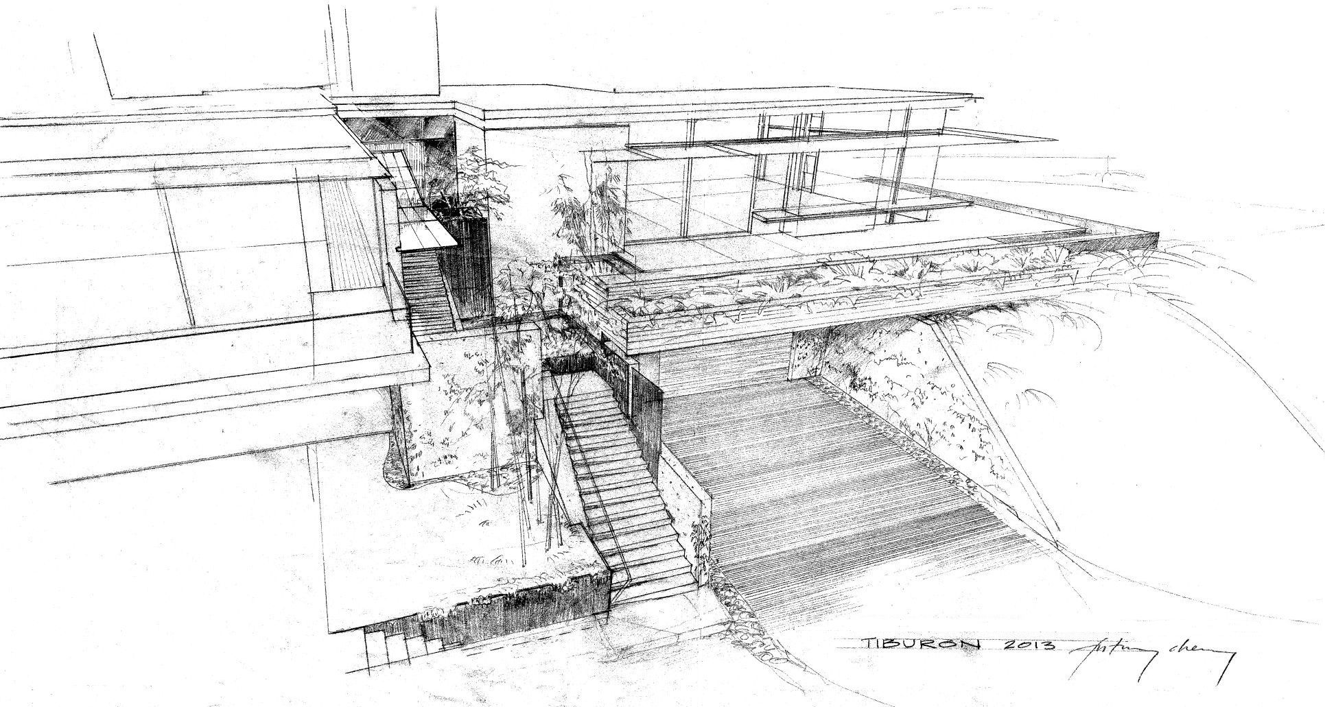 Tiburon House - Hand Drawing | CHENG Design